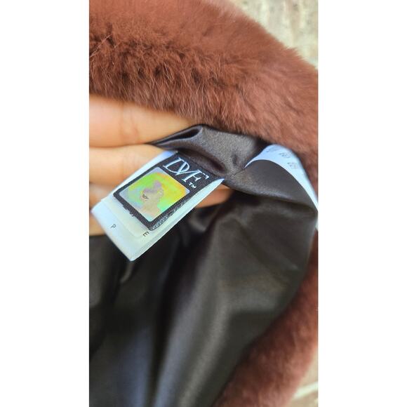 Diane Von Furstenberg DVF Fur & Suede Vest Coat Size Small - Picture 5 of 9
